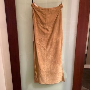 Suede skirt
